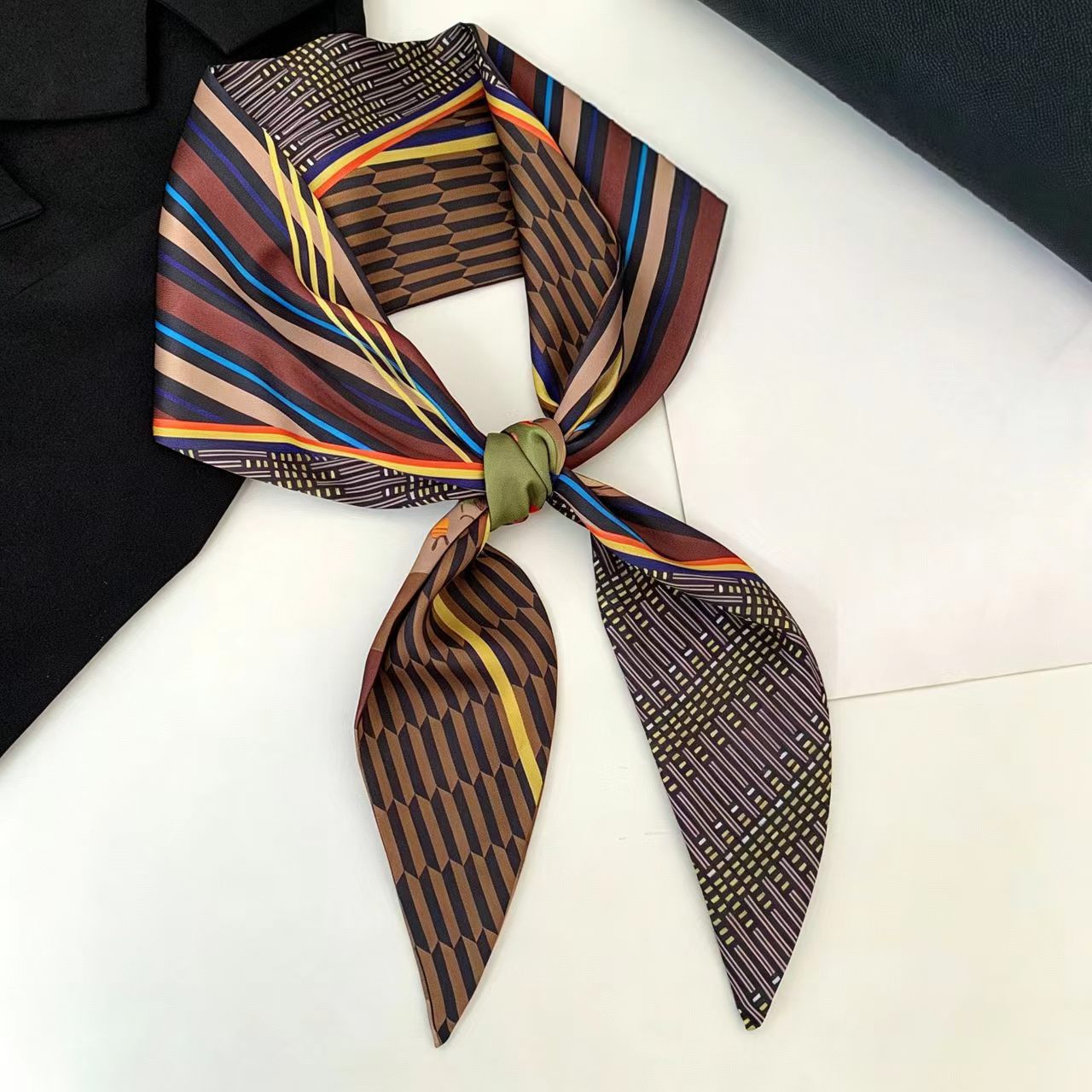 Luxury Bags Reseller - Luxury Print Long Hair Ribbon Bevel