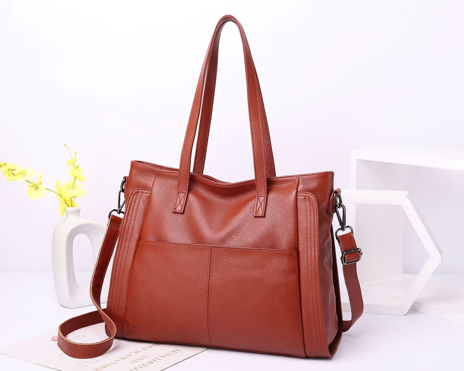 Luxury Bags Big - Big Capacity Handbags,Real Leather Russia Female