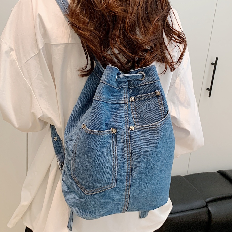 Luxury Bags For School - Denim Female Backpacks Casual School Backpack
