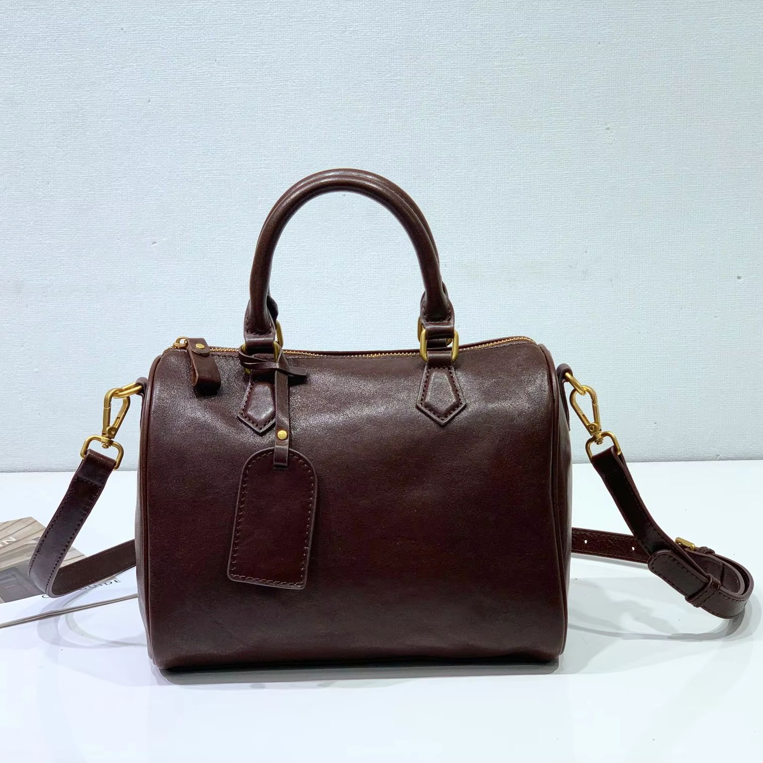 Luxury Bags Made - Women's Retro Vintage Boston Pillow Bag