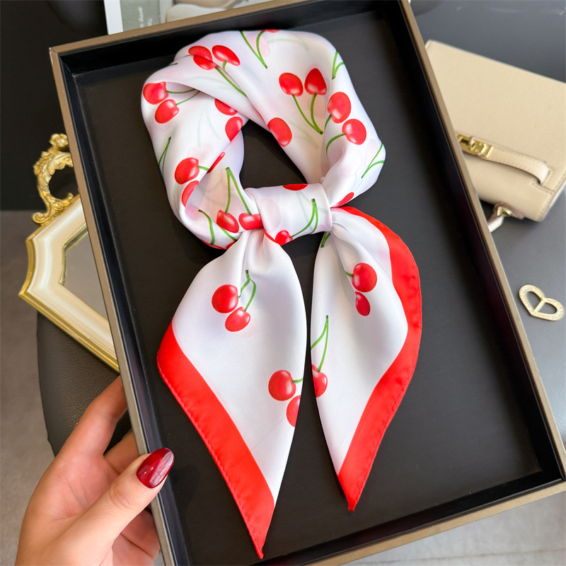 Luxury Bags China - Luxury Square Satin Scarf Women Cute