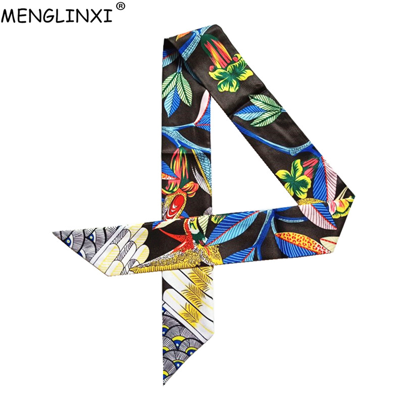 Luxury Bags China - Luxury Brand Hummingbird Print Skinny Silk