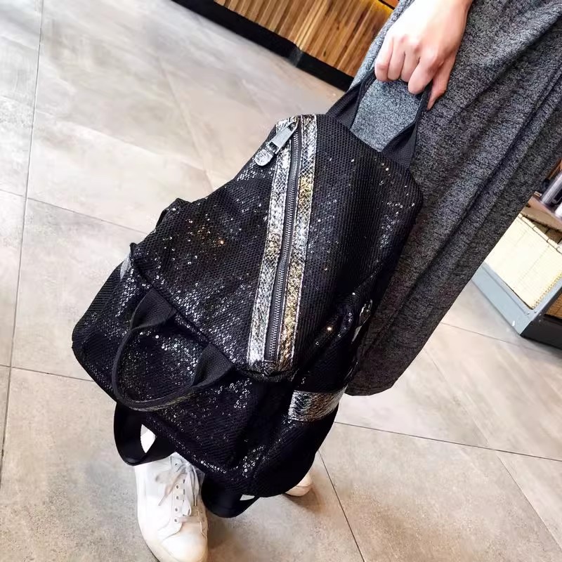 New Women Nylon Sequins Backpa - Luxury Bags For School ulasan dan harga