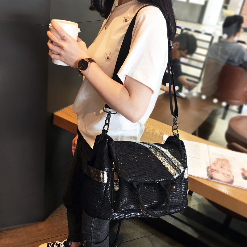 New Women Nylon Sequins Backpa - Luxury Bags For School ulasan dan harga