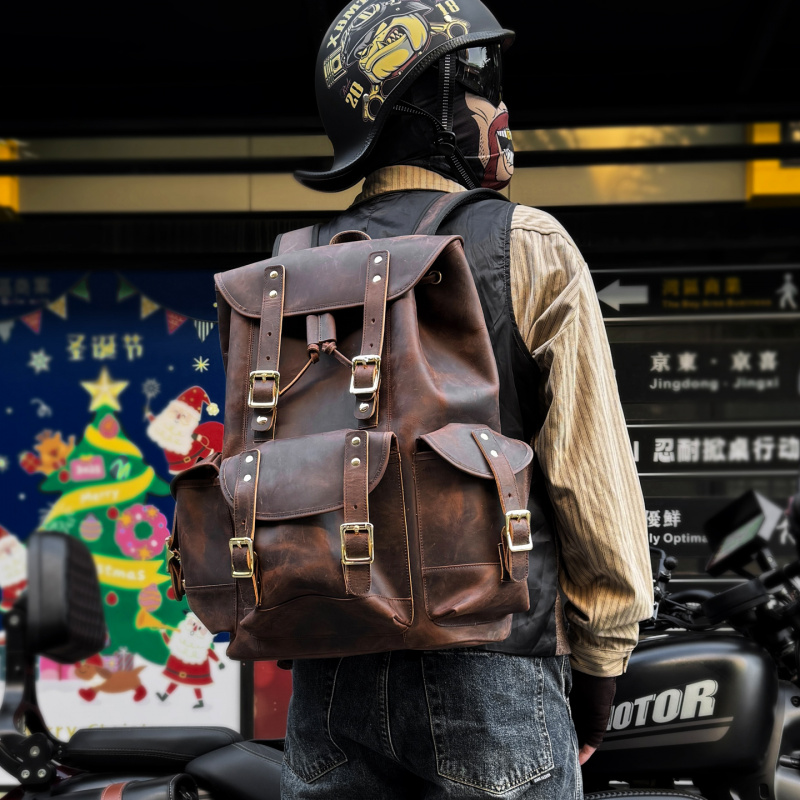 New Arrivals Leather Backpack  - Luxury Bags For School ulasan dan harga