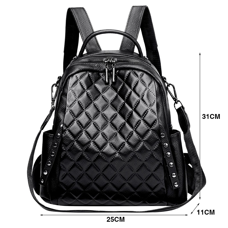 Genuine Leather Rucksack Women - Luxury Bags For School ulasan dan harga