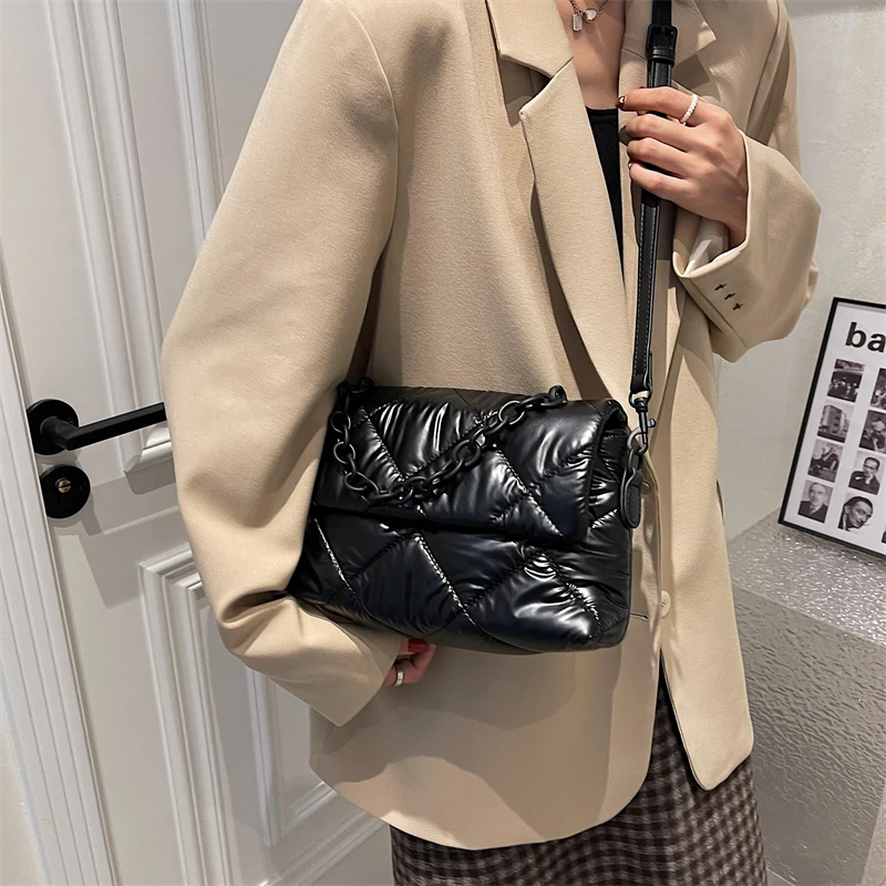 Fashion Lingge Acrylic Chain P - Chain Crossbody Quilted ulasan dan harga
