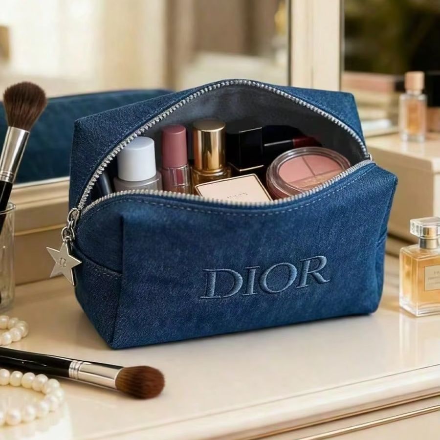 Dior Dark Denim Embroidered Lo - Luxury Bags Dior ulasan dan harga