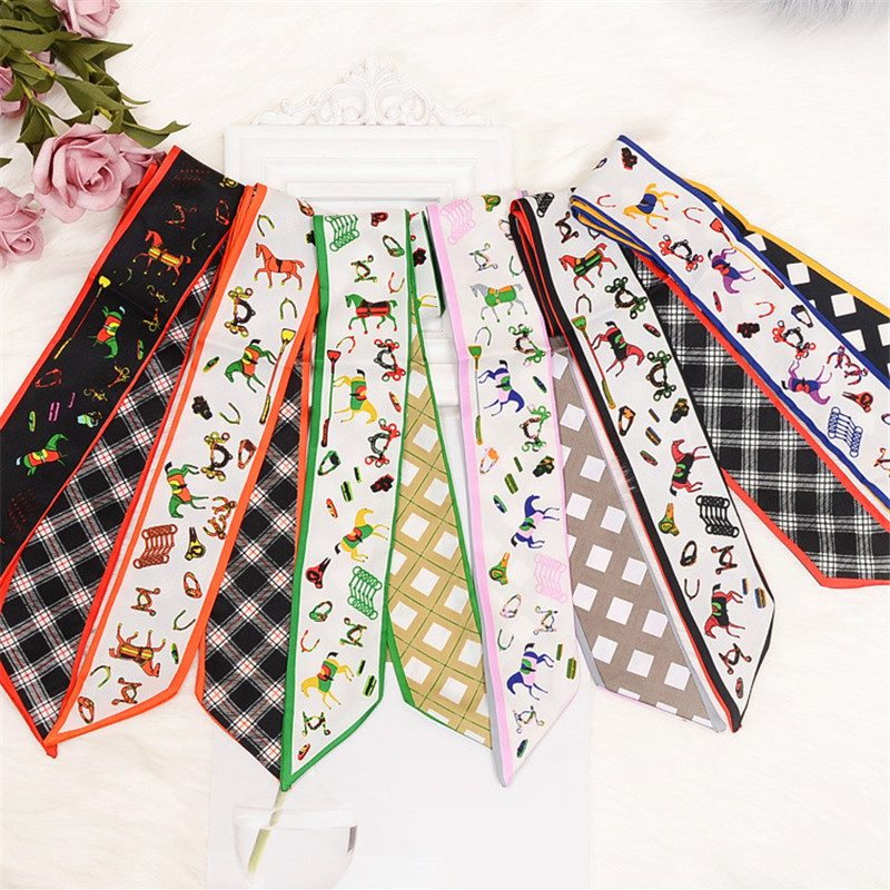 Horse Plaid Skinny Scarf Women - Luxury Bags China ulasan dan harga
