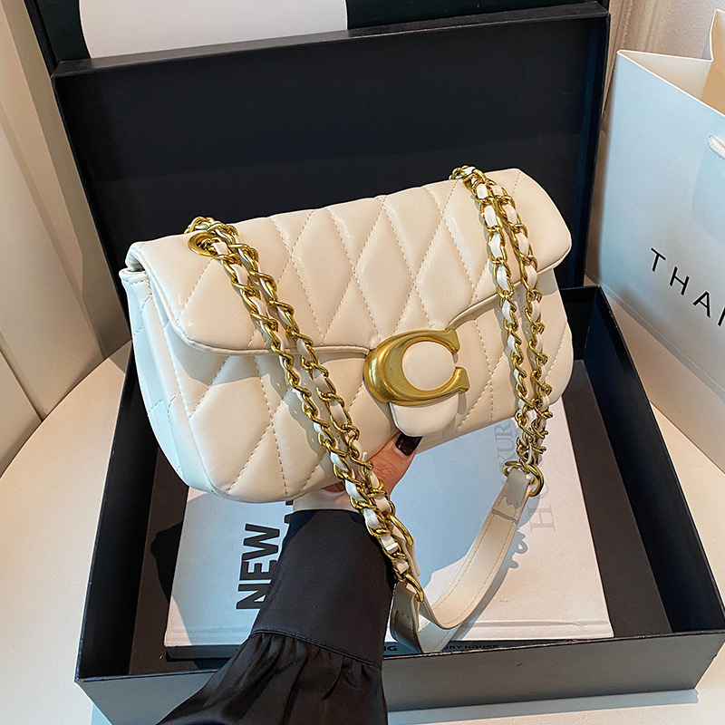 Women Quilted Leather Shoulder - Chain Crossbody Quilted ulasan dan harga