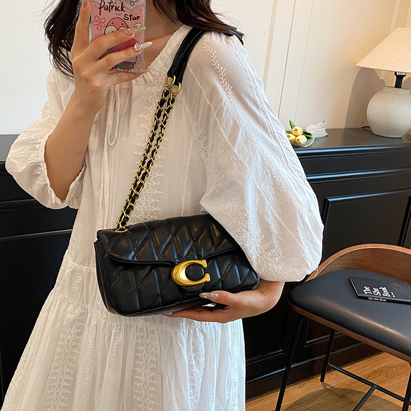 Women Quilted Leather Shoulder - Chain Crossbody Quilted ulasan dan harga