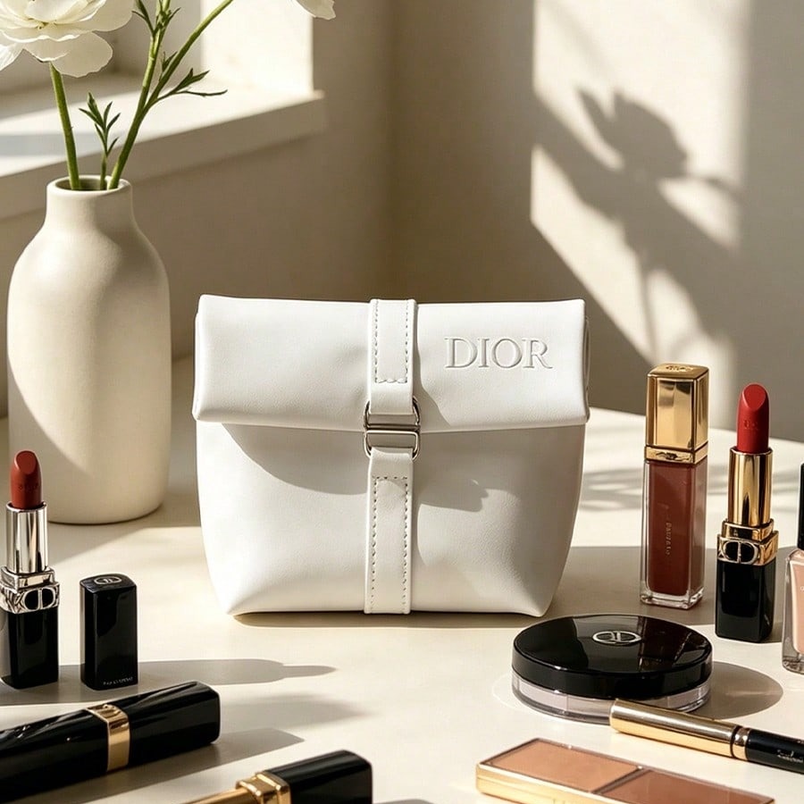 Dior’s Bag White Cosmetic Bag  - Luxury Bags Dior ulasan dan harga
