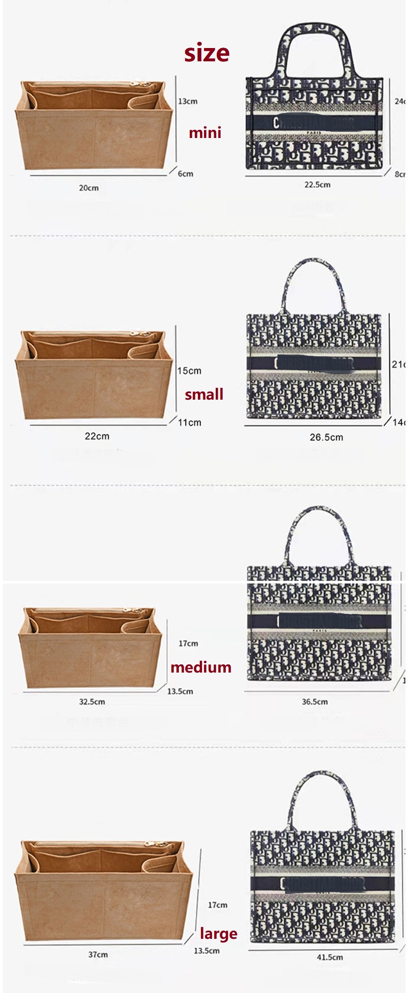 Makeup Bag For Dior Book Tote  - Luxury Bags Dior ulasan dan harga