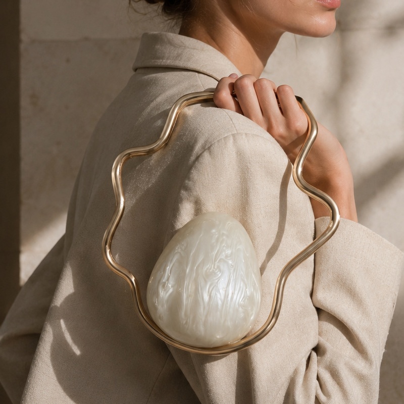 Women mini Acrylic Egg Bag Cut - Luxury Bags Made ulasan dan harga