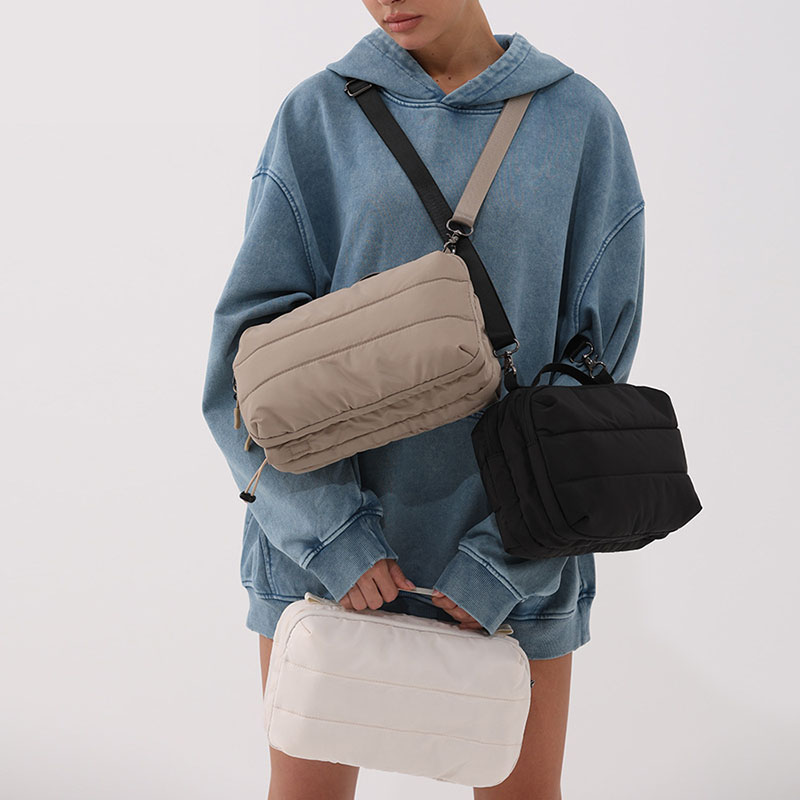Lightweight Nylon Puffer Bag f - Chain Crossbody Quilted ulasan dan harga