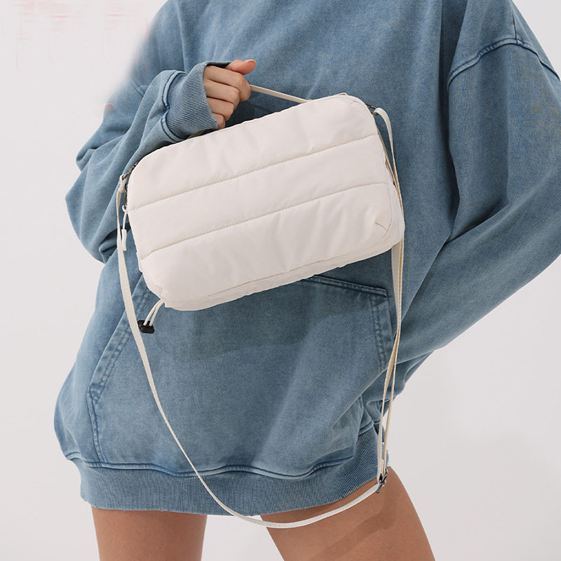 Lightweight Nylon Puffer Bag f - Chain Crossbody Quilted ulasan dan harga