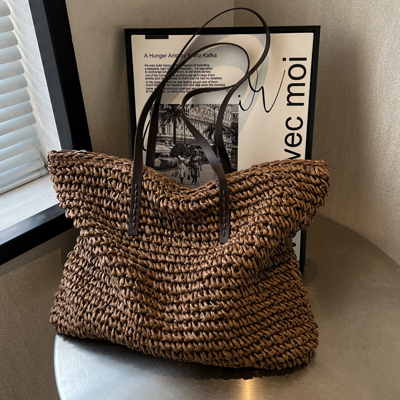Straw Woven Tote Bags Casual L - Luxury Bags Made ulasan dan harga