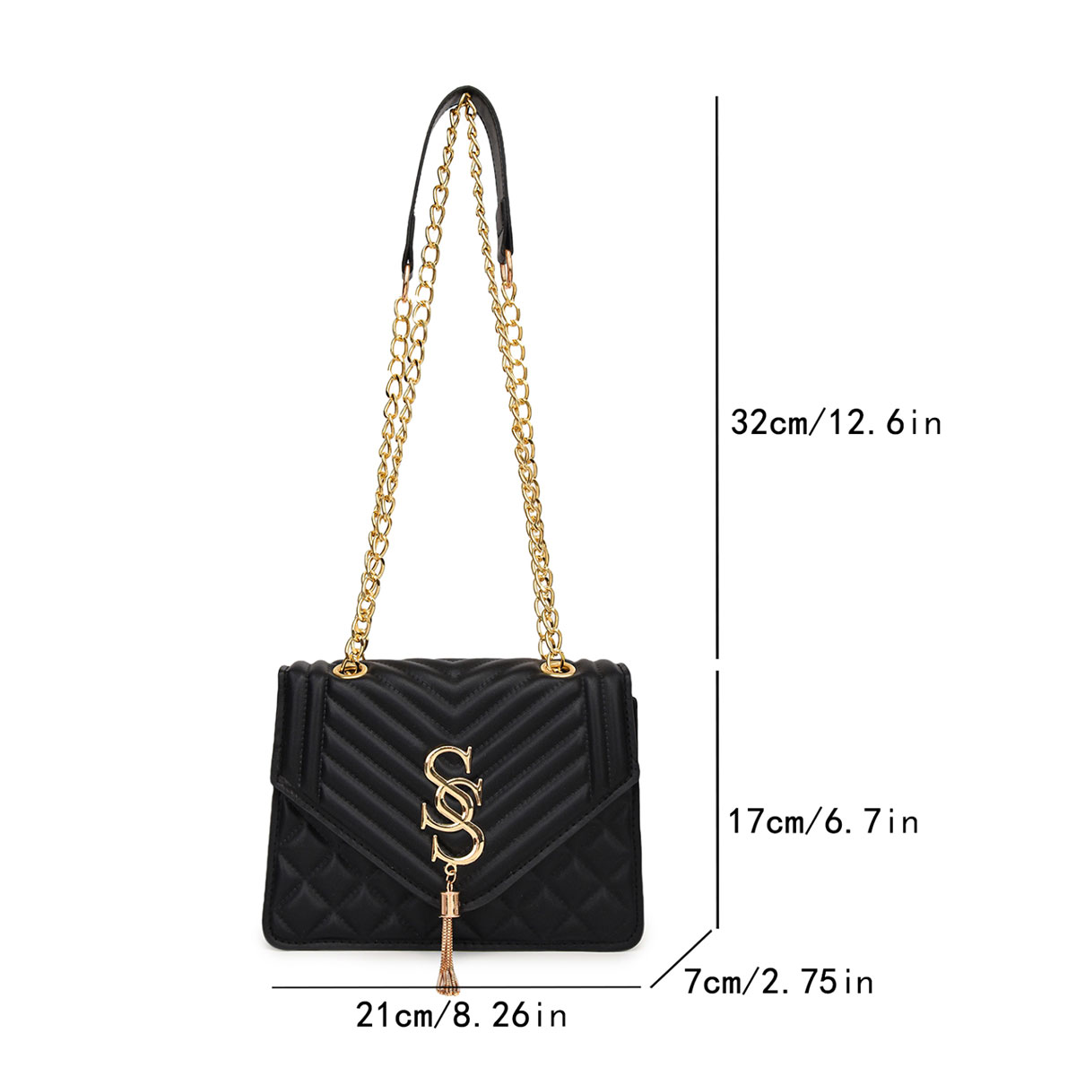 Light Luxury Elegant Argyle Qu - Chain Crossbody Quilted ulasan dan harga