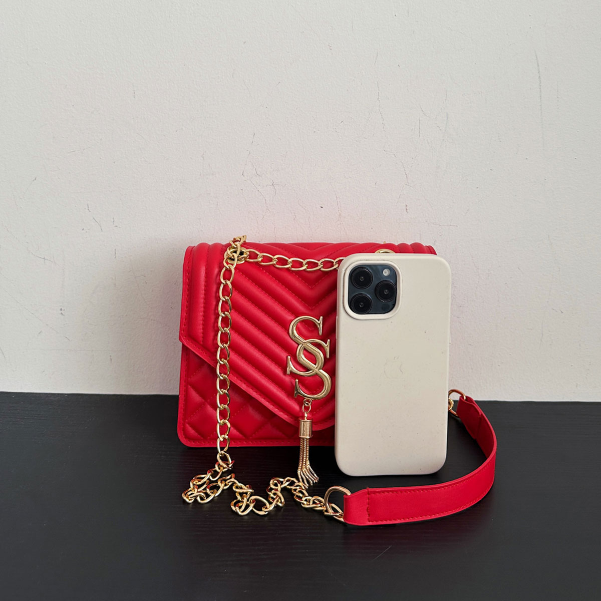 Light Luxury Elegant Argyle Qu - Chain Crossbody Quilted ulasan dan harga