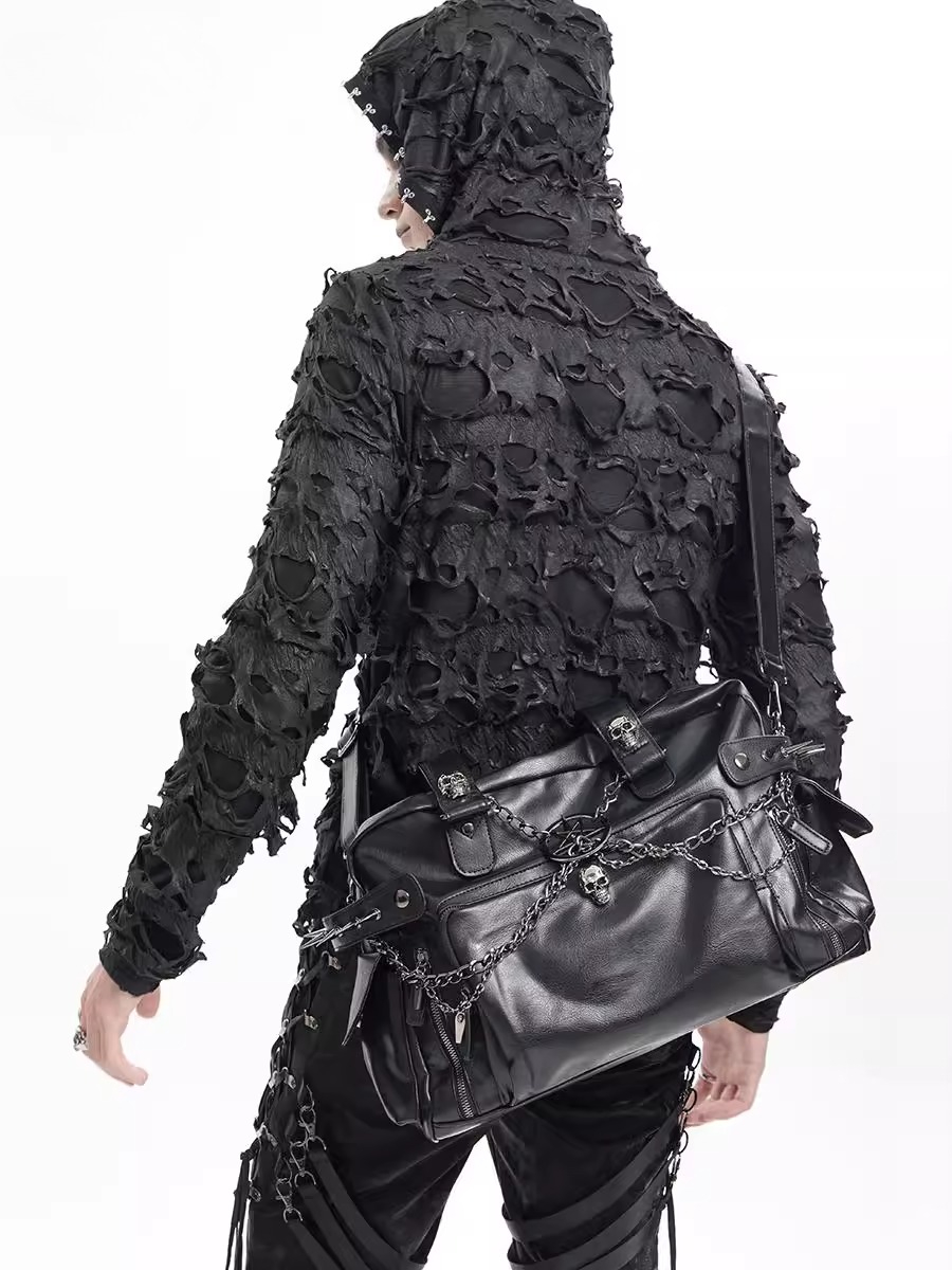 Fashion Black Zipper Skull Des - Luxury Bags Big ulasan dan harga