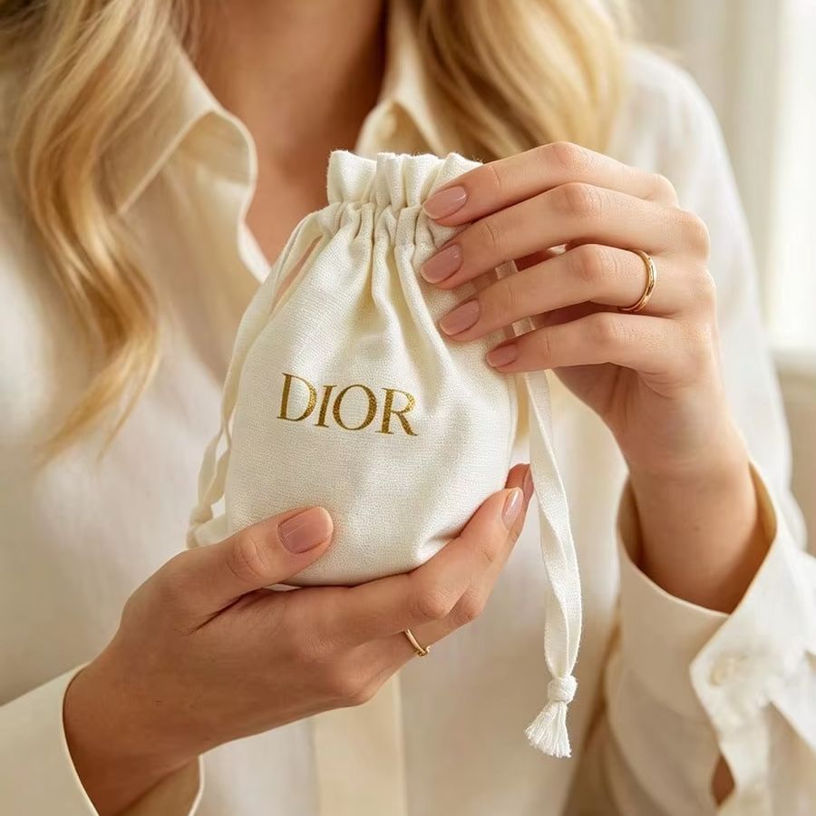 Dior Off‑White Canvas Drawstri - Luxury Bags Dior ulasan dan harga